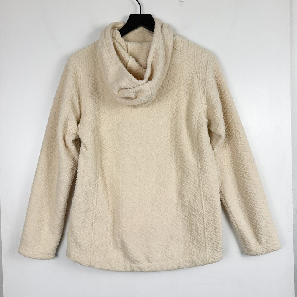 Patagonia Women's Diamond Capra Hoody Pullover Fleece Cream - M - Picture 7 of 10